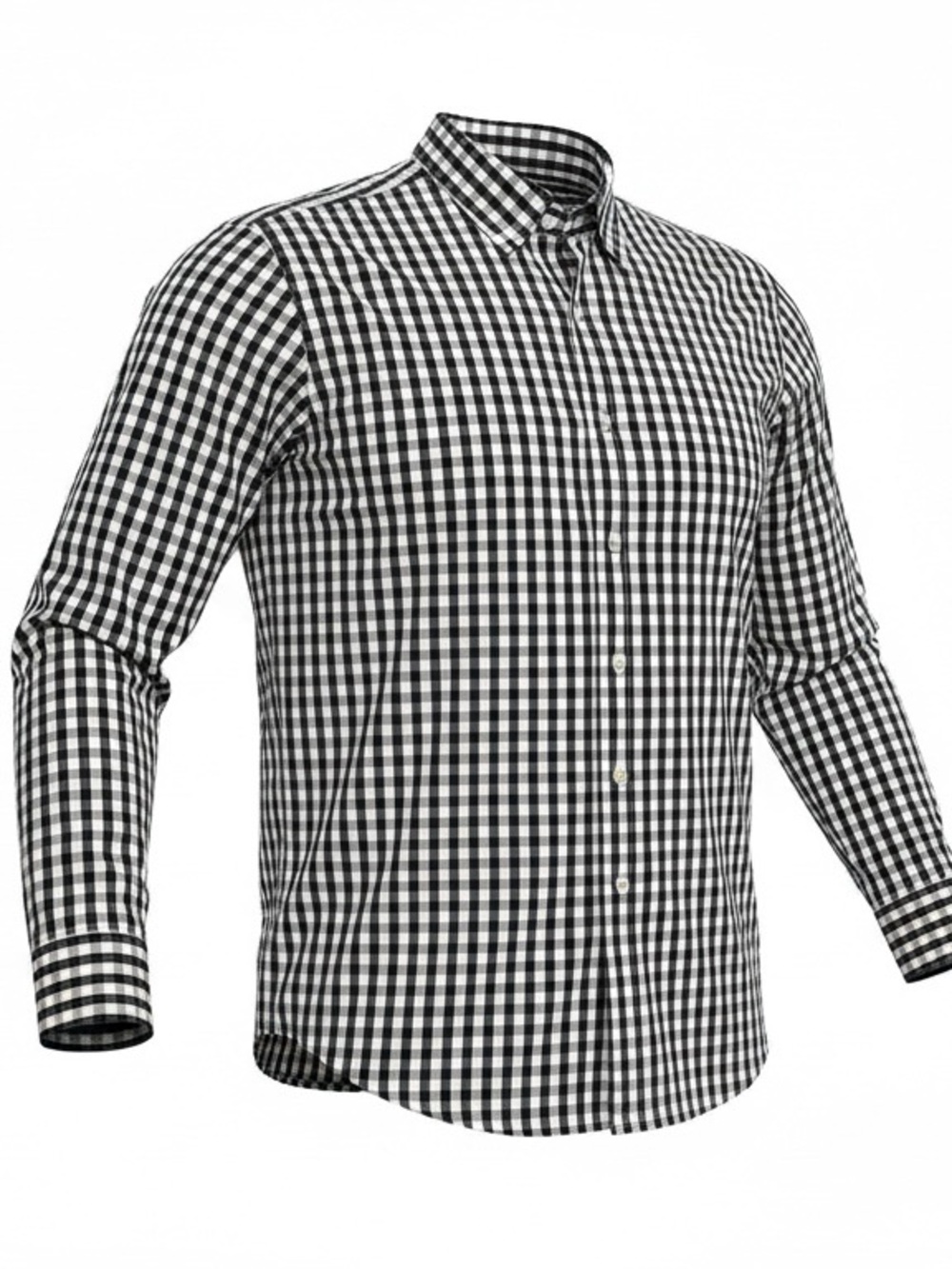 Tommy Hilfiger Men’s XXL 2XL Regular Fit Navy White Check Button Shirt Cotton